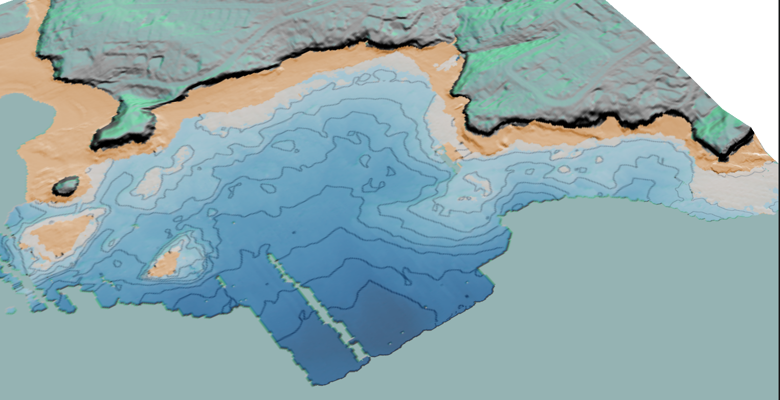 3D seabed view of Torbay generated from see1m coastal mapping data